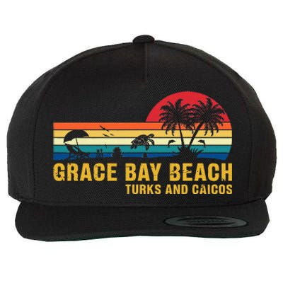 Grace Bay Beach Turks & Caicos Sea Turtle Wool Snapback Cap