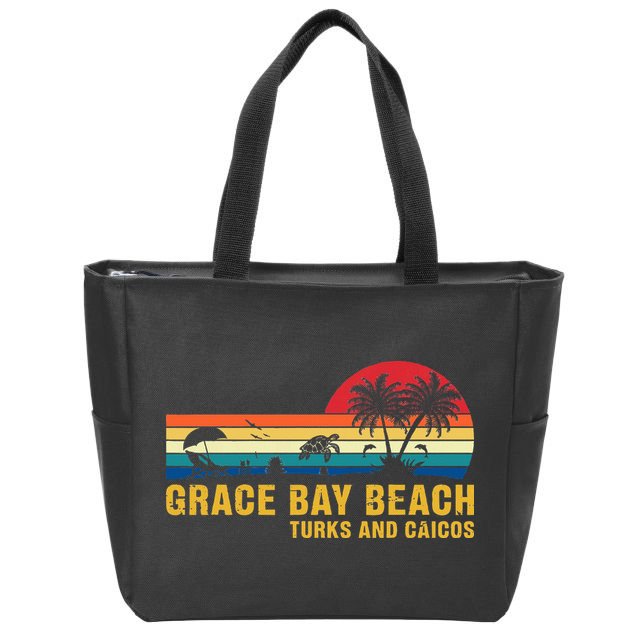 Grace Bay Beach Turks & Caicos Sea Turtle Zip Tote Bag