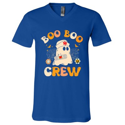 Groovy Boo Boo Crew Nurse Funny Ghost Halloween Nurse Gift V-Neck T-Shirt