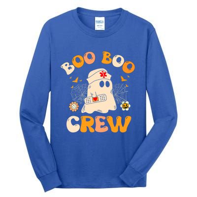 Groovy Boo Boo Crew Nurse Funny Ghost Halloween Nurse Gift Tall Long Sleeve T-Shirt