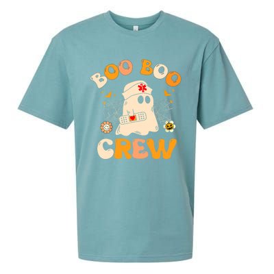 Groovy Boo Boo Crew Nurse Funny Ghost Halloween Nurse Gift Sueded Cloud Jersey T-Shirt