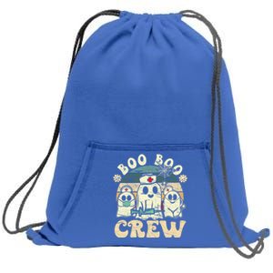 Groovy Boo Boo Crew Nurse Funny Ghost Halloween Nurse Gift Sweatshirt Cinch Pack Bag