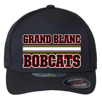 Grand Blanc Bobcats Horizontal Stripes Flexfit Unipanel Trucker Cap