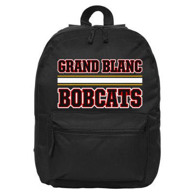 Grand Blanc Bobcats Horizontal Stripes 16 in Basic Backpack