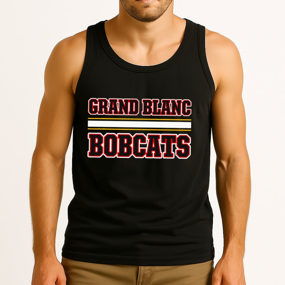 Grand Blanc Bobcats Horizontal Stripes Tank Top