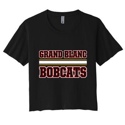 Grand Blanc Bobcats Horizontal Stripes Crop Top