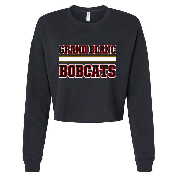 Grand Blanc Bobcats Horizontal Stripes Cropped Pullover Crew