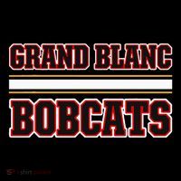 Grand Blanc Bobcats Horizontal Stripes Womens T-Shirt