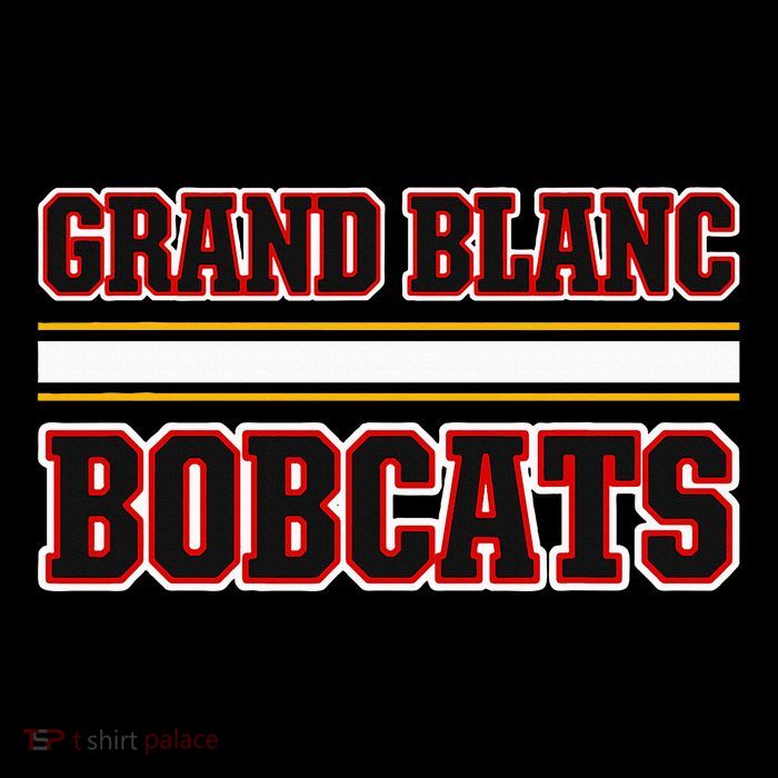 Grand Blanc Bobcats Horizontal Stripes Womens T-Shirt