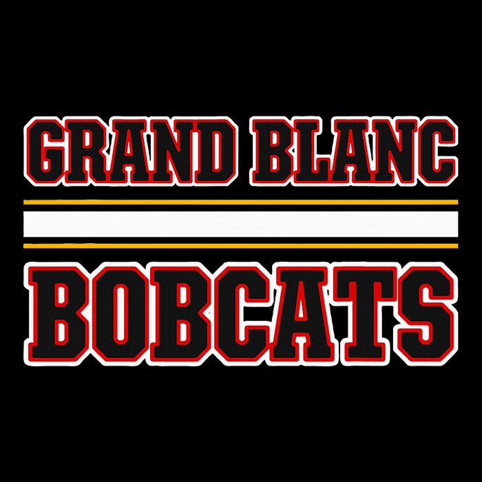 Grand Blanc Bobcats Horizontal Stripes Zip Tote Bag