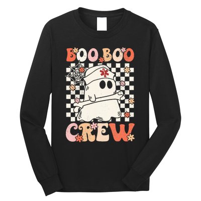 Groovy Boo Boo Crew Nurse Ghost Paramedic EMT EMS Halloween Long Sleeve Shirt