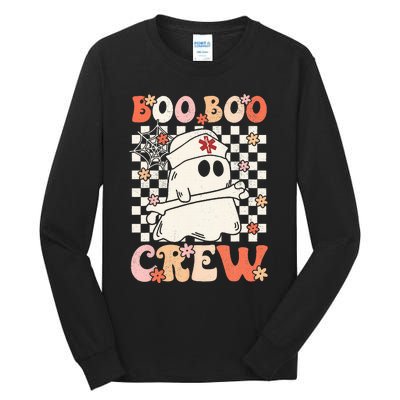 Groovy Boo Boo Crew Nurse Ghost Paramedic EMT EMS Halloween Tall Long Sleeve T-Shirt