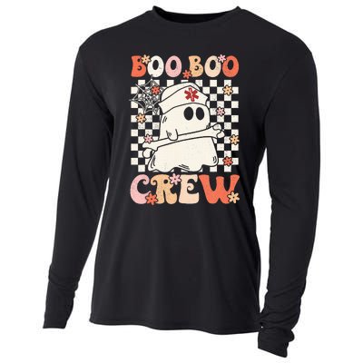 Groovy Boo Boo Crew Nurse Ghost Paramedic EMT EMS Halloween Cooling Performance Long Sleeve Crew