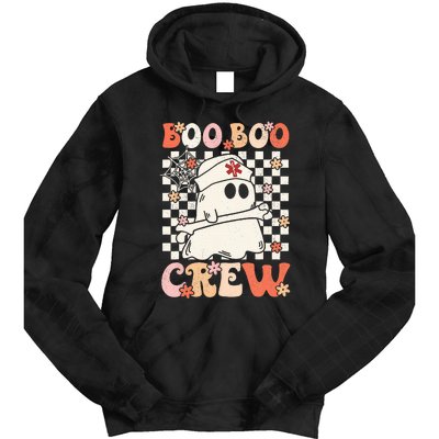 Groovy Boo Boo Crew Nurse Ghost Paramedic EMT EMS Halloween Tie Dye Hoodie