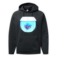 Glass Bowl Betta Fish Performance Fleece Hoodie