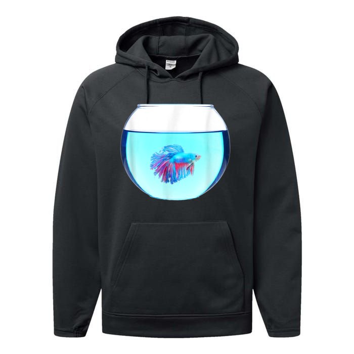 Glass Bowl Betta Fish Performance Fleece Hoodie