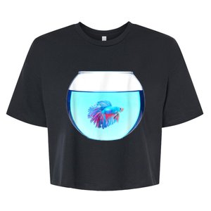 Glass Bowl Betta Fish Bella+Canvas Jersey Crop Tee