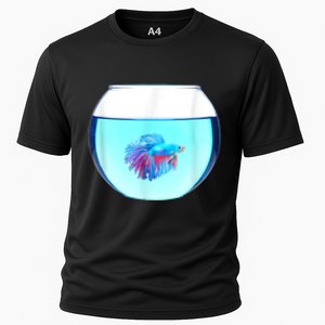 Glass Bowl Betta Fish Cooling Performance Crew T-Shirt