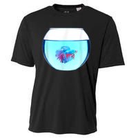 Glass Bowl Betta Fish Cooling Performance Crew T-Shirt