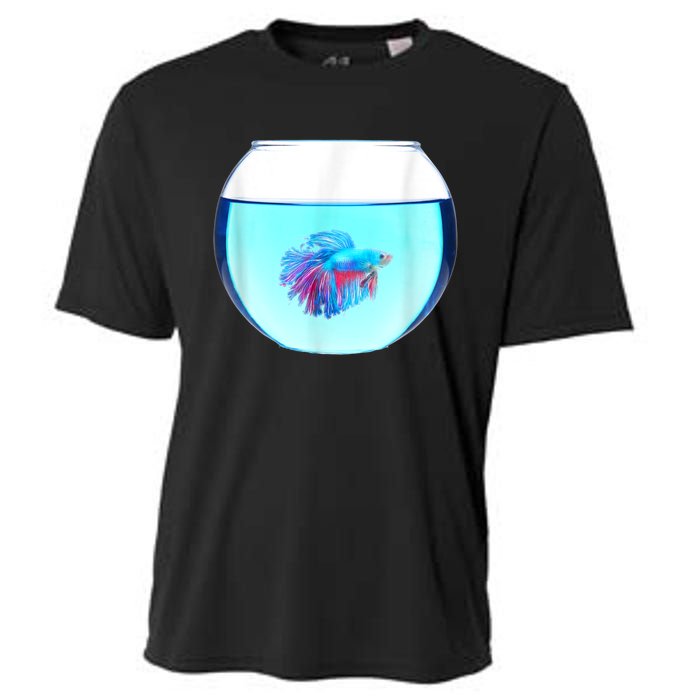 Glass Bowl Betta Fish Cooling Performance Crew T-Shirt