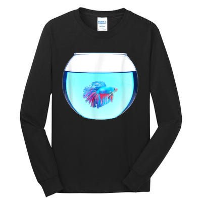 Glass Bowl Betta Fish Tall Long Sleeve T-Shirt