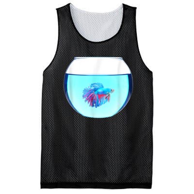 Glass Bowl Betta Fish Mesh Reversible Basketball Jersey Tank