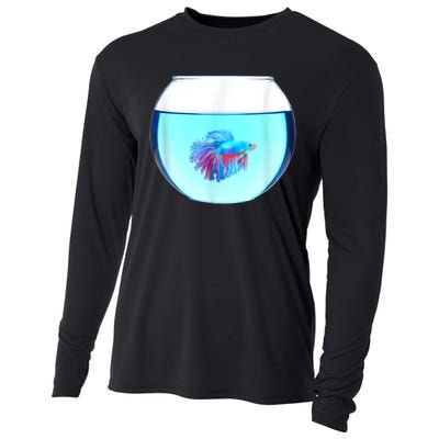 Glass Bowl Betta Fish Cooling Performance Long Sleeve Crew