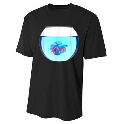 Glass Bowl Betta Fish Performance Sprint T-Shirt