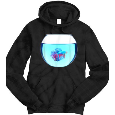 Glass Bowl Betta Fish Tie Dye Hoodie