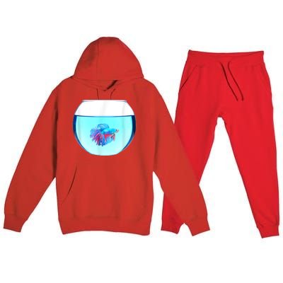 Glass Bowl Betta Fish Premium Hooded Sweatsuit Set