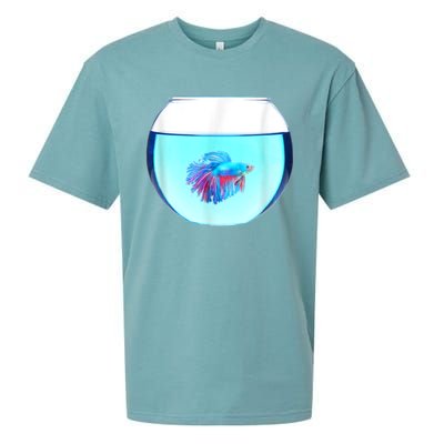 Glass Bowl Betta Fish Sueded Cloud Jersey T-Shirt