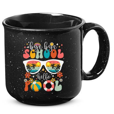 Groovy Bye Bye School Hello Pool Last Day Of School Summer 15oz Campfire Ceramic Mug