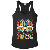 Groovy Bye Bye School Hello Pool Last Day Of School Summer Ladies PosiCharge Competitor Racerback Tank