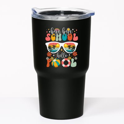 Groovy Bye Bye School Hello Pool Last Day Of School Summer Tumbler