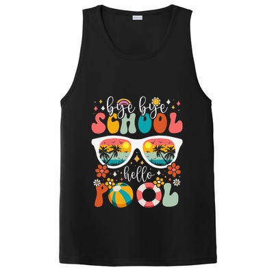 Groovy Bye Bye School Hello Pool Last Day Of School Summer PosiCharge Competitor Tank