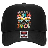 Groovy Bye Bye School Hello Pool Last Day Of School Summer Trucker Hat