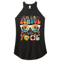 Groovy Bye Bye School Hello Pool Last Day Of School Summer Women's Perfect Tri Rocker Tank