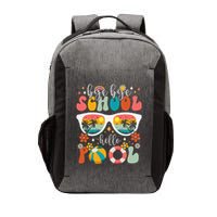 Groovy Bye Bye School Hello Pool Last Day Of School Summer Vector Backpack