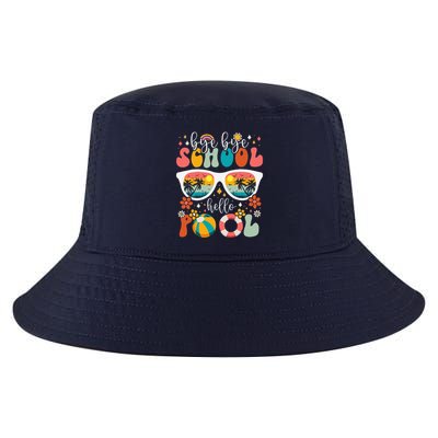 Groovy Bye Bye School Hello Pool Last Day Of School Summer Cool Comfort Performance Bucket Hat