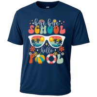 Groovy Bye Bye School Hello Pool Last Day Of School Summer Performance Shirt