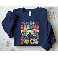 Groovy Bye Bye School Hello Pool Last Day Of School Summer Sweatshirt