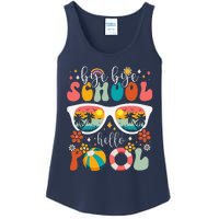 Groovy Bye Bye School Hello Pool Last Day Of School Summer Ladies Essential Tank