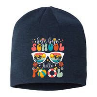 Groovy Bye Bye School Hello Pool Last Day Of School Summer Sustainable Beanie