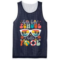 Groovy Bye Bye School Hello Pool Last Day Of School Summer Mesh Reversible Basketball Jersey Tank