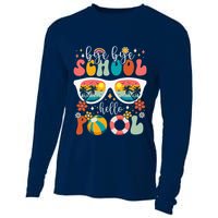 Groovy Bye Bye School Hello Pool Last Day Of School Summer Cooling Performance Long Sleeve Crew