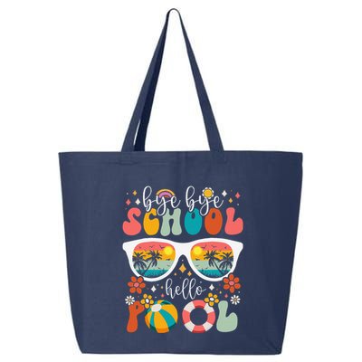 Groovy Bye Bye School Hello Pool Last Day Of School Summer 25L Jumbo Tote