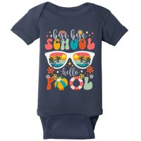 Groovy Bye Bye School Hello Pool Last Day Of School Summer Baby Bodysuit