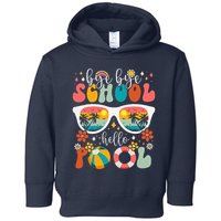 Groovy Bye Bye School Hello Pool Last Day Of School Summer Toddler Hoodie