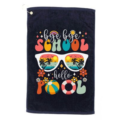 Groovy Bye Bye School Hello Pool Last Day Of School Summer Golf Towel