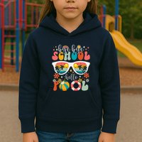 Groovy Bye Bye School Hello Pool Last Day Of School Summer Kids Hoodie